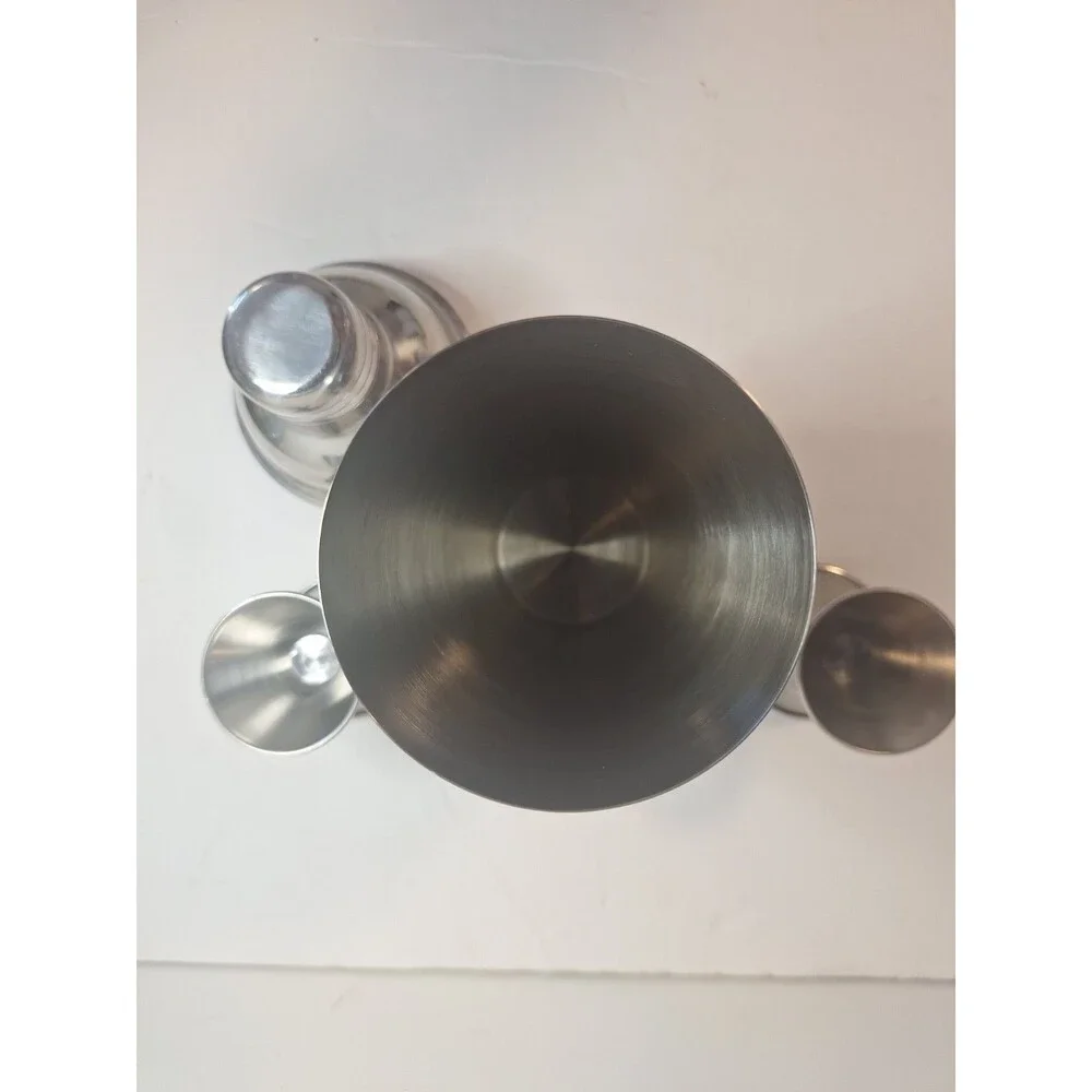 3 Piece BAR COCKTAIL SHAKER Stainless Mixing Tin & Jigger Set